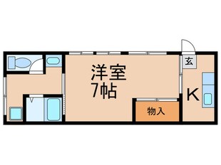 下瓦町路地貸家の物件間取画像